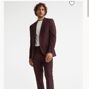 H&M Burgundy skinny fit blazer burgundy ♥️